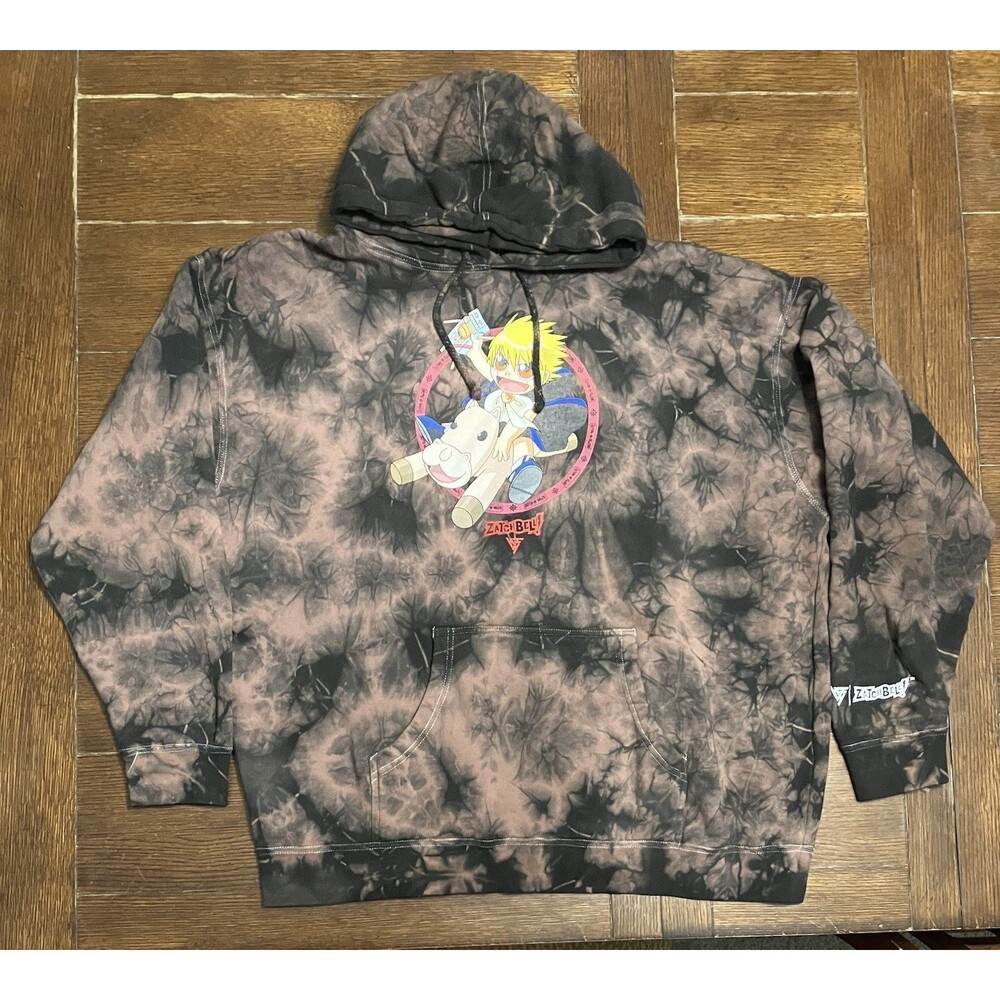 Hypland X Zatchbell Men’s Size XL Brown Patterned Graphic Hoodie RARE NWOT
